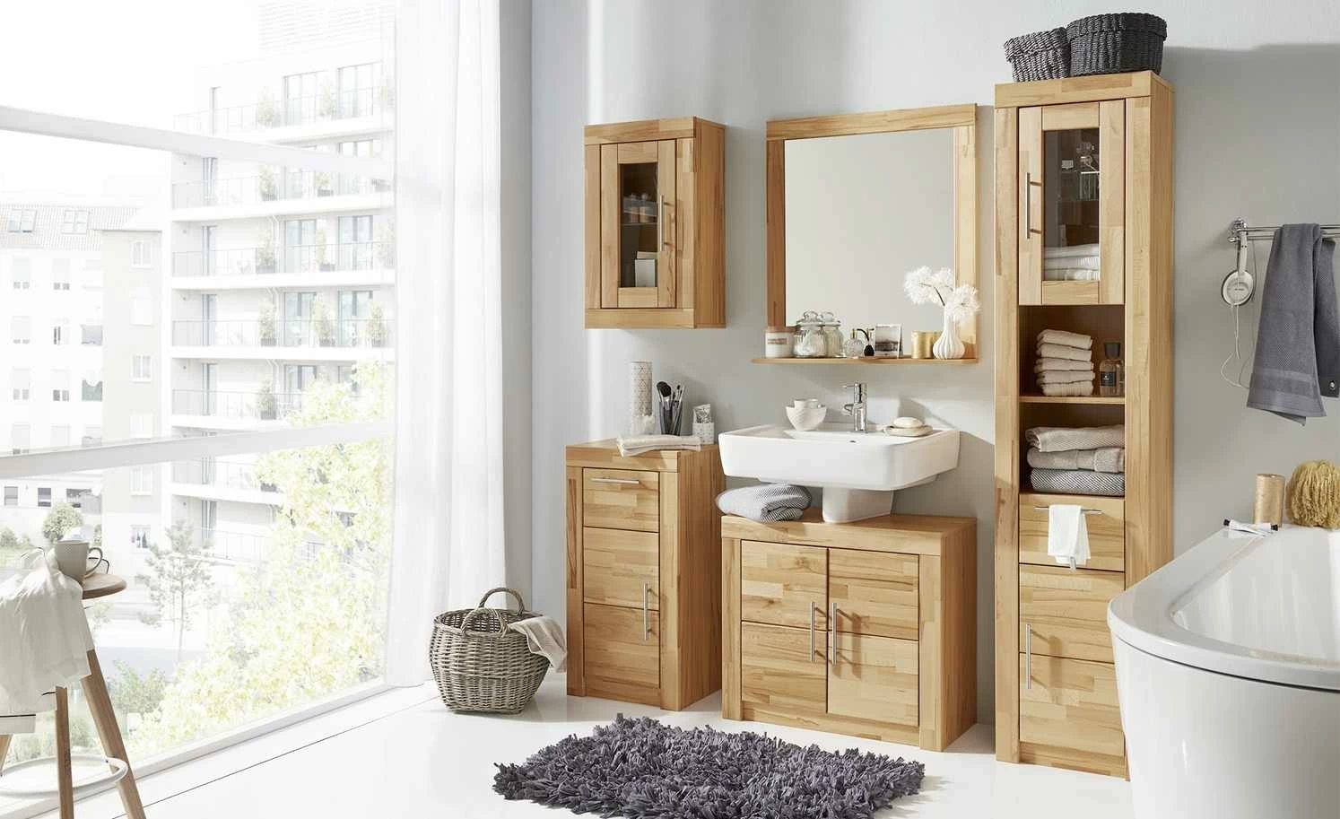 Bad-Spiegel Oslo Classic | Kernbuche / Kernbuche (Nachbildung) 3 Bad-Spiegel Oslo Classic | Kernbuche / Kernbuche (Nachbildung) – Bild 3