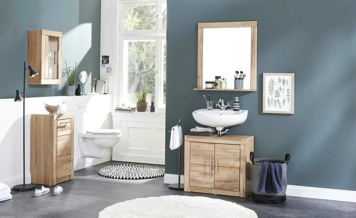 Bad-Spiegel Oslo Classic | Kernbuche / Kernbuche (Nachbildung) 2 Bad-Spiegel Oslo Classic | Kernbuche / Kernbuche (Nachbildung) – Bild 2