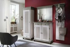 Spiegel Bornholm | Kiefer Weiß / Kiefer lavafarben