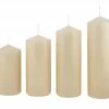 Stumpenkerze, 4er-Set | Creme