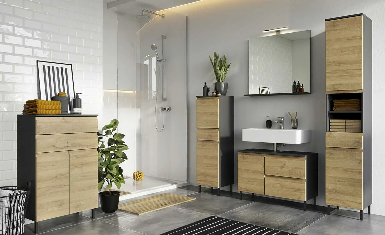 Spiegel mit Ablage Seddiner See | Graphitgrau 3 Spiegel mit Ablage Seddiner See | Graphitgrau – Bild 3