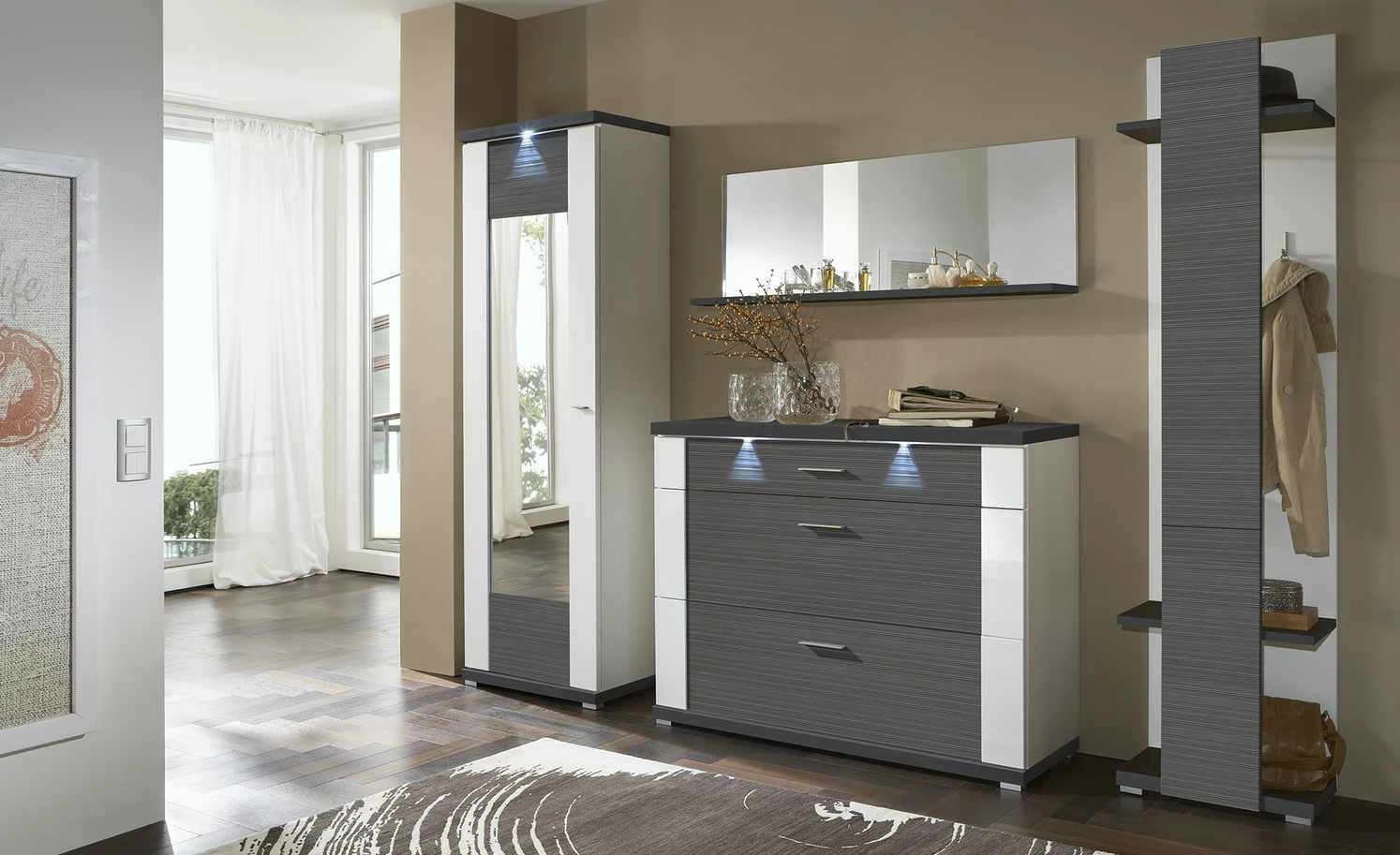 Spiegel Titan | Weiß / Graphit (Nachbildung) 1 Spiegel Titan | Weiß / Graphit (Nachbildung)