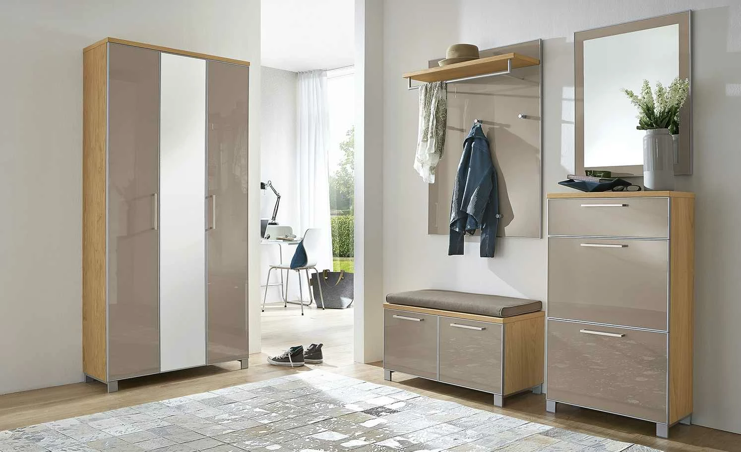 Garderobenspiegel Duna | 60|cm Taupe 1 Garderobenspiegel Duna | 60|cm Taupe