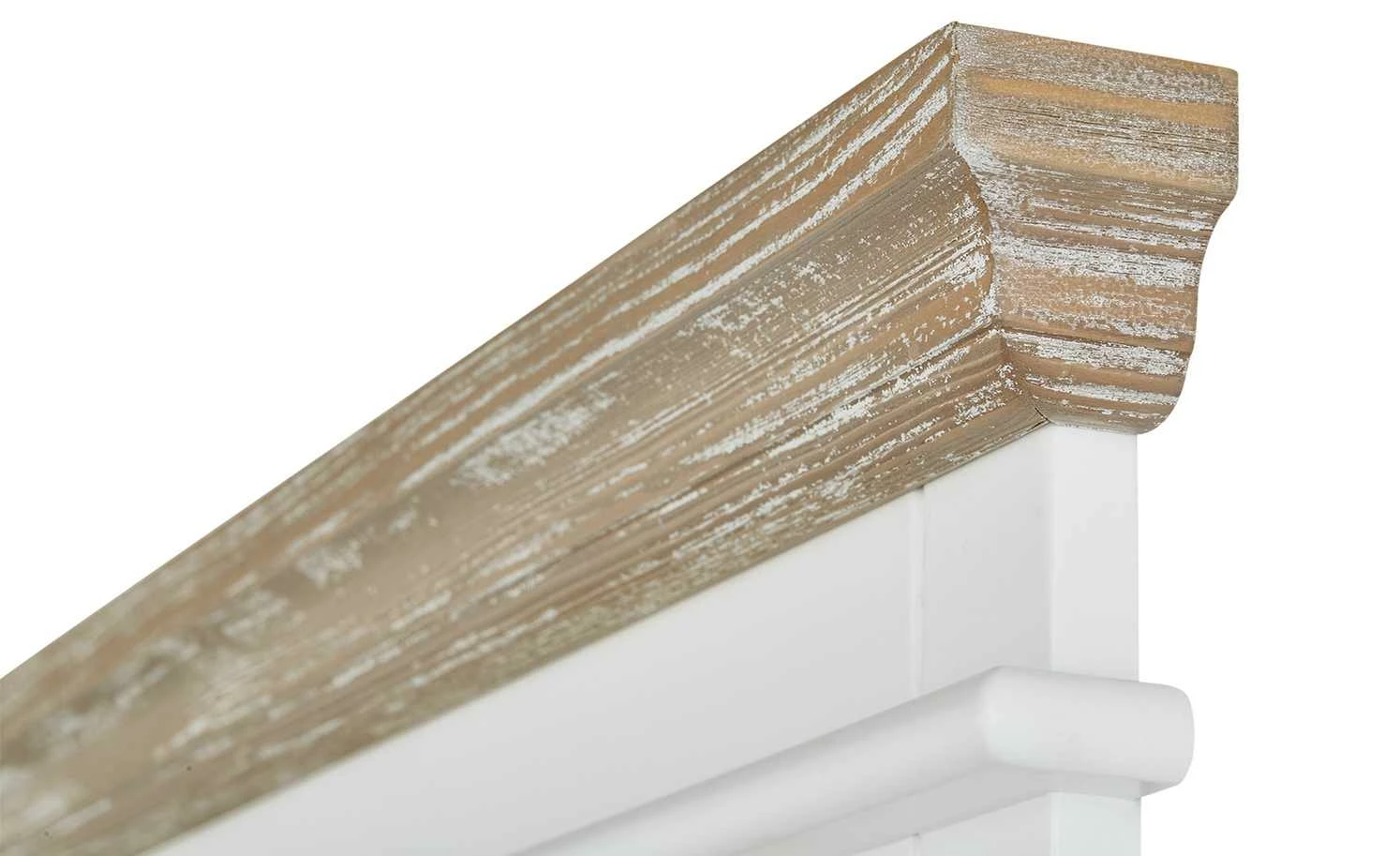 maison bleue Wandspiegel Cantate | Weiß / Fichte Antikbraun 3 maison bleue Wandspiegel Cantate | Weiß / Fichte Antikbraun – Bild 3