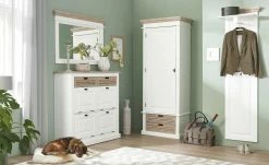 maison bleue Wandspiegel Cantate | Weiß / Fichte Antikbraun