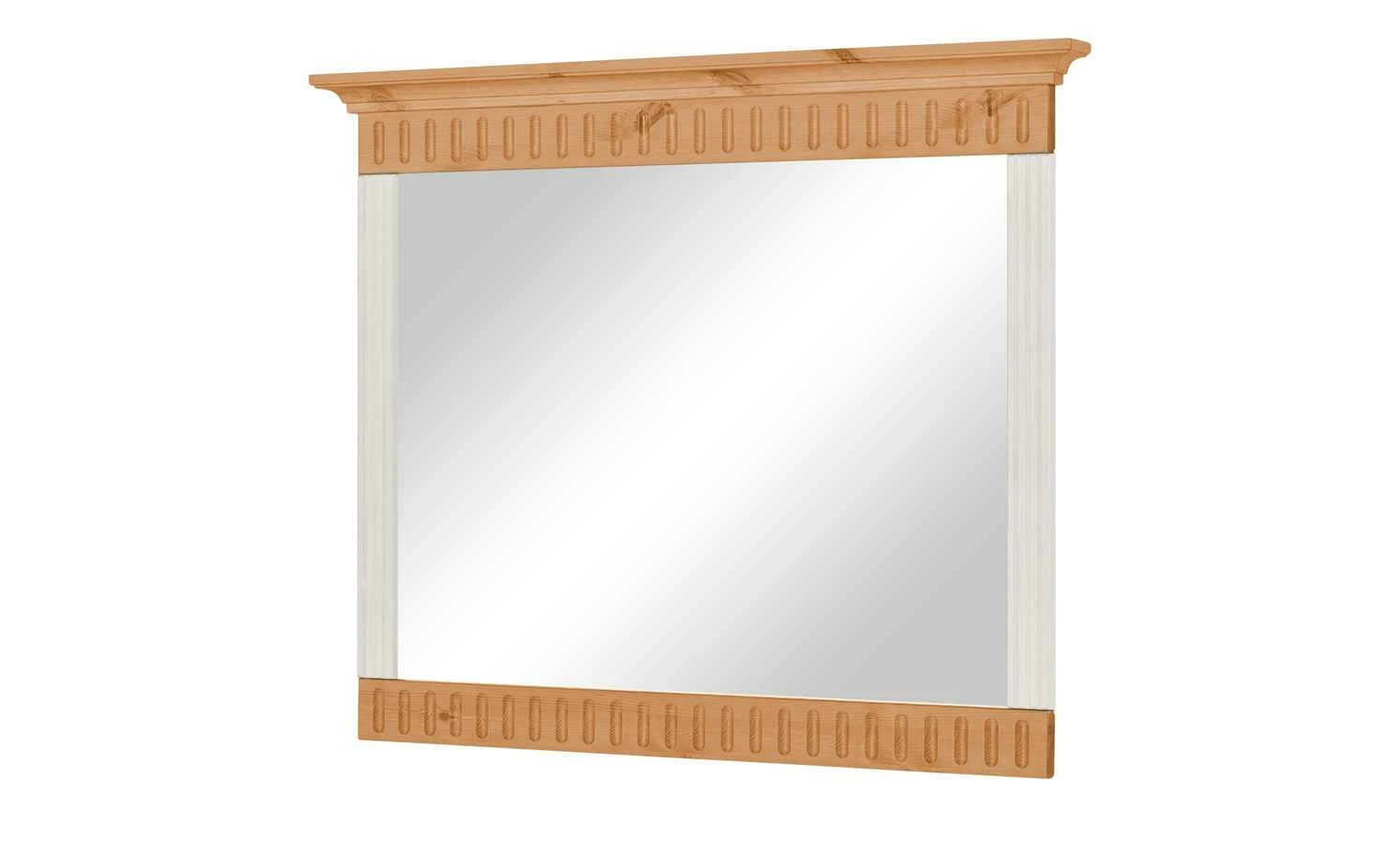 Spiegel Bornholm | Kiefer Weiß / Kiefer Antik-Look 2 Spiegel Bornholm | Kiefer Weiß / Kiefer Antik-Look – Bild 2