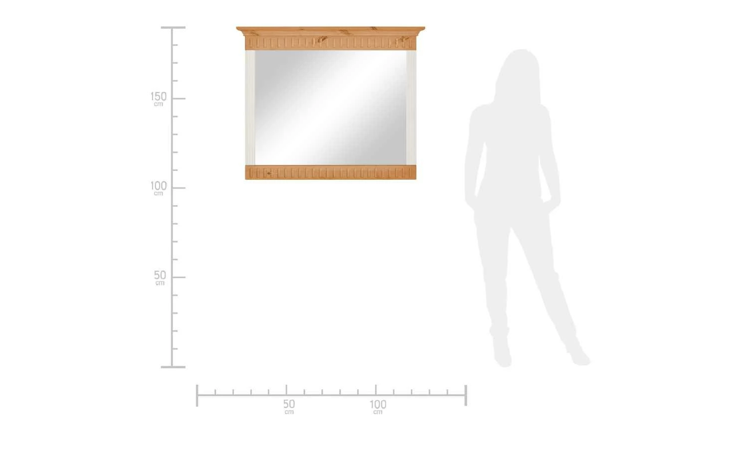 Spiegel Bornholm | Kiefer Weiß / Kiefer Antik-Look 6 Spiegel Bornholm | Kiefer Weiß / Kiefer Antik-Look – Bild 6