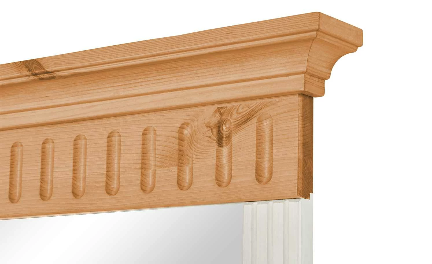 Spiegel Bornholm | Kiefer Weiß / Kiefer Antik-Look 4 Spiegel Bornholm | Kiefer Weiß / Kiefer Antik-Look – Bild 4