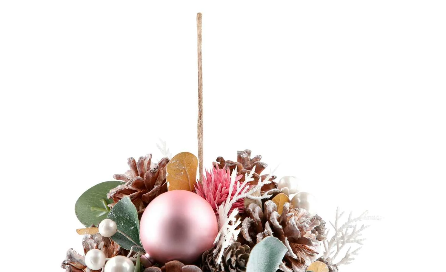 Weihnachtsdekoration zum hängen | Rosa/ Pink/ Grün/ Weiß/ Braun 3 Weihnachtsdekoration zum hängen | Rosa/ Pink/ Grün/ Weiß/ Braun – Bild 3