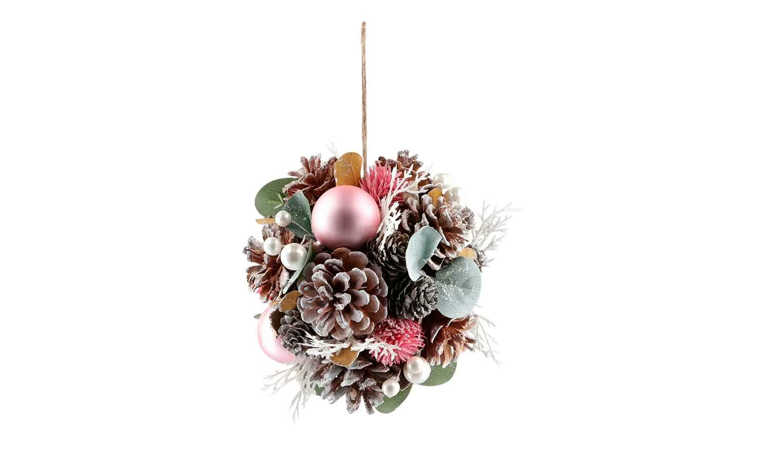 Weihnachtsdekoration zum hängen | Rosa/ Pink/ Grün/ Weiß/ Braun 1 Weihnachtsdekoration zum hängen | Rosa/ Pink/ Grün/ Weiß/ Braun