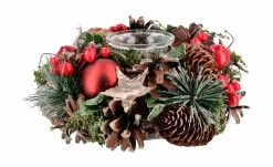 Weihnachtskranz mit Teelichtglas -Accessoires Verkäufe 11501999 3 202209221233