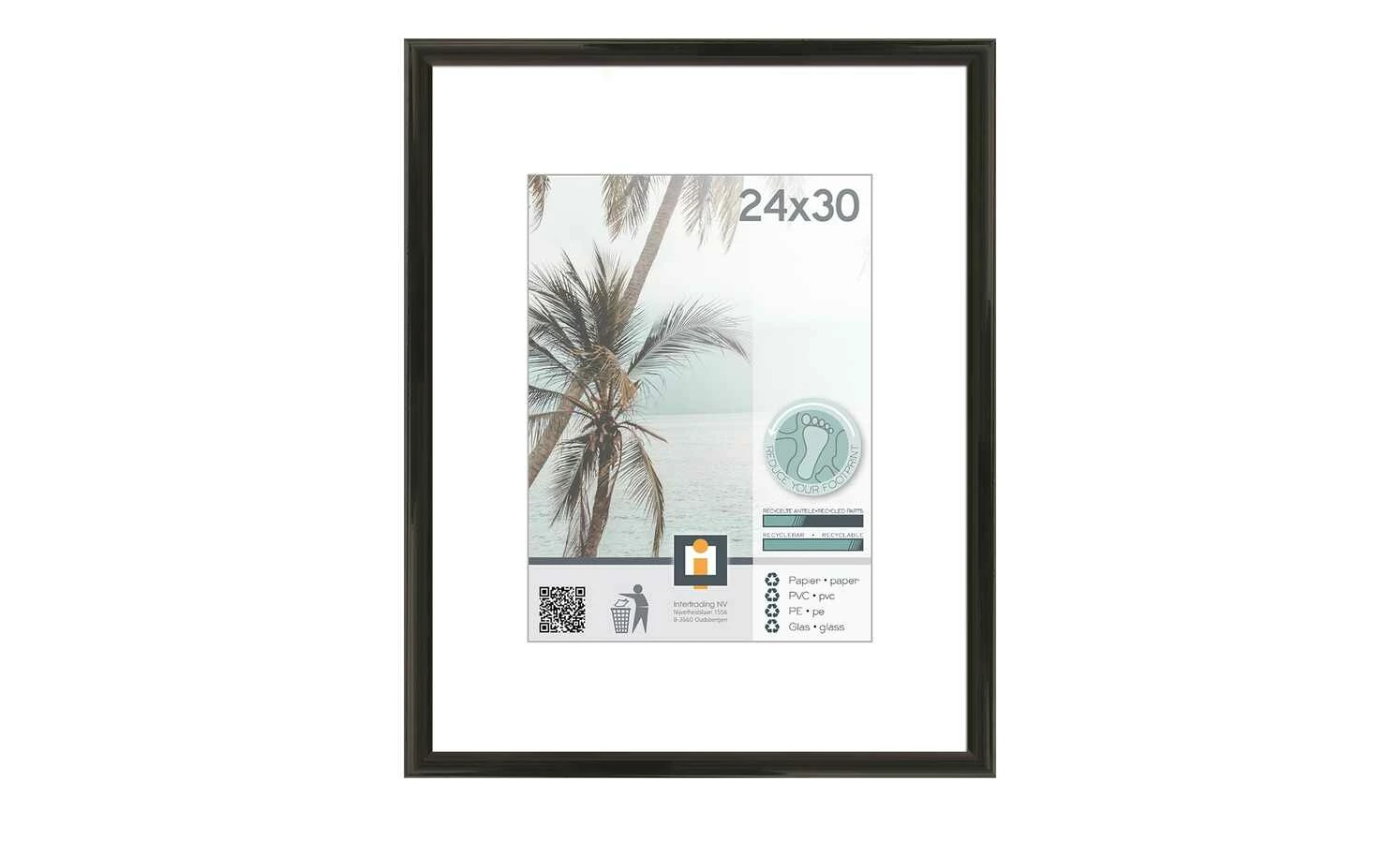 Kunststoffrahmen Kyoto | Schwarz 24x30 cm 1 Kunststoffrahmen Kyoto | Schwarz 24x30 cm