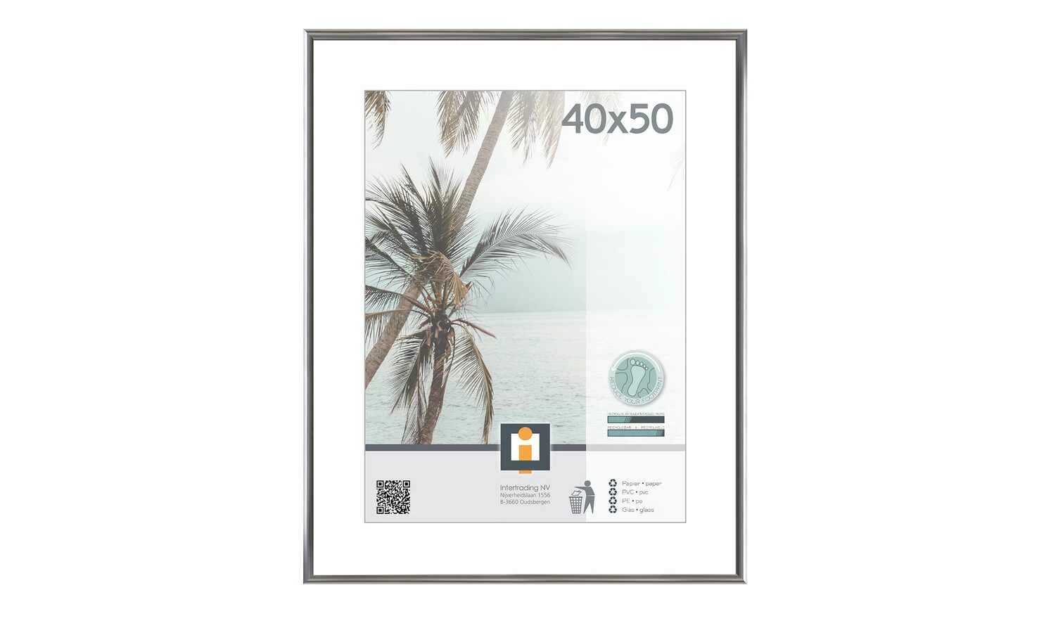 Kunststoffrahmen Kyoto | silberfarben 40x50 cm 1 Kunststoffrahmen Kyoto | silberfarben 40x50 cm
