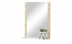 Spiegel Moniga | Eiche (Nachbildung) / Glas (Weiß) 49,9|cm