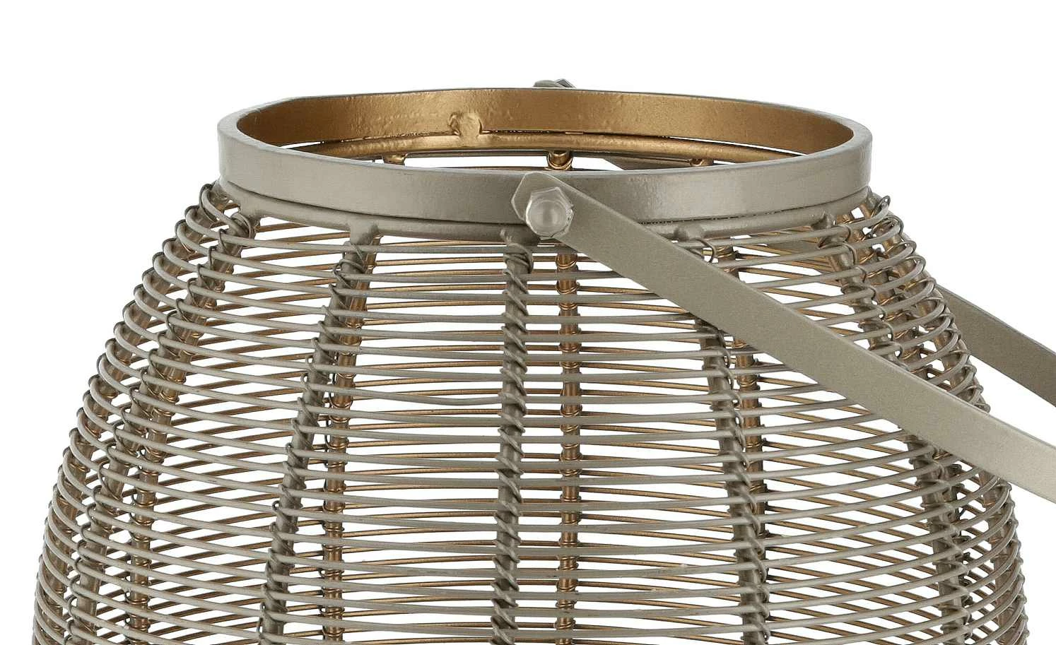 Windlicht | Olive / goldfarbig 2 Windlicht | Olive / goldfarbig – Bild 2