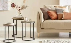 Vase mit Steinboden | Klar / Beige