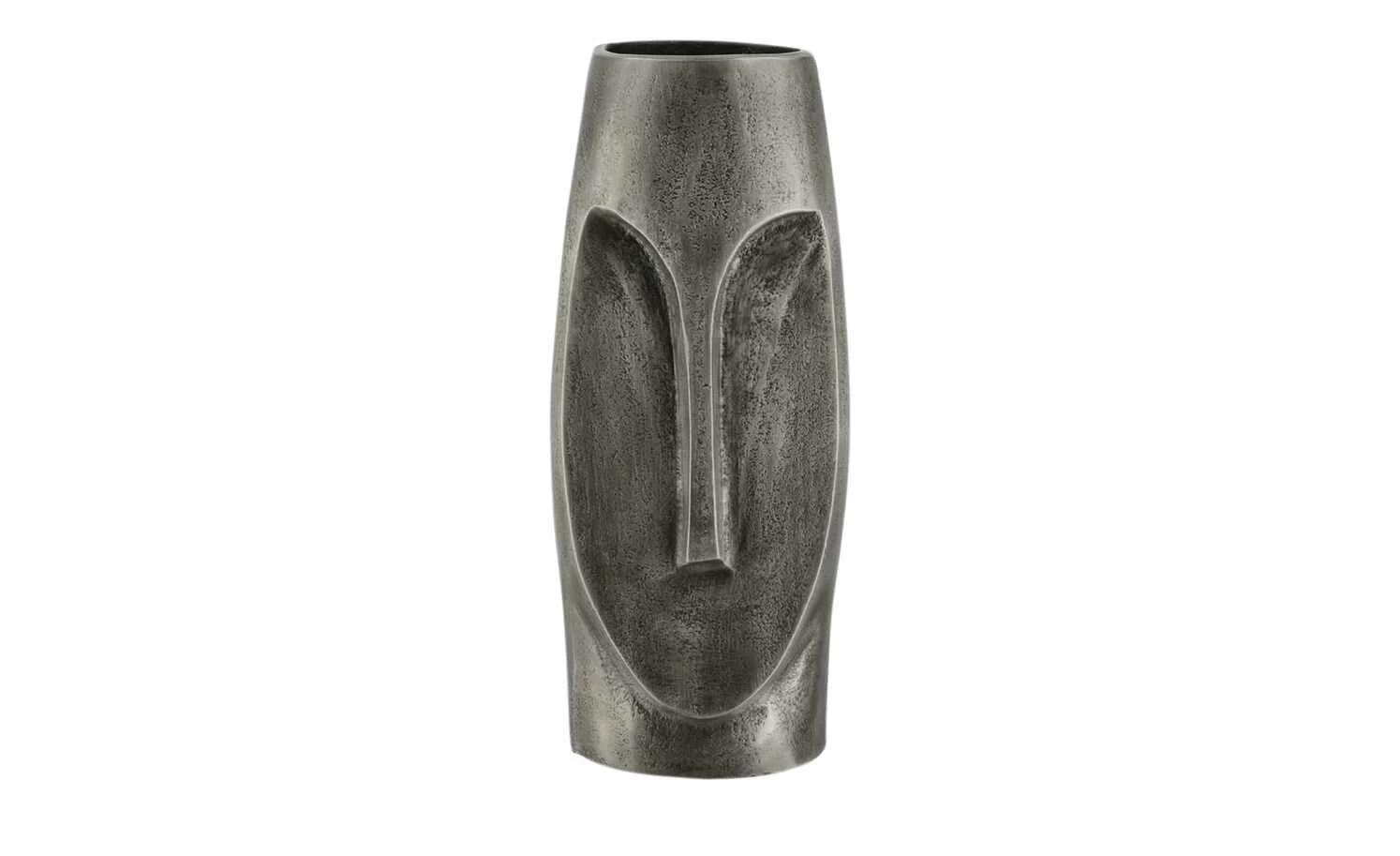 Deko Vase Face | Grau/ silberfarben 5 Deko Vase Face | Grau/ silberfarben – Bild 5