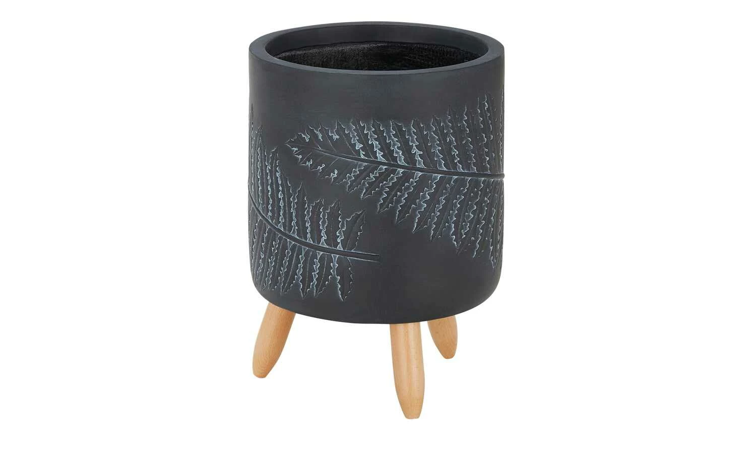 Übertopf auf Holzbeinen, 2er-Set 2 Übertopf auf Holzbeinen, 2er-Set – Bild 2
