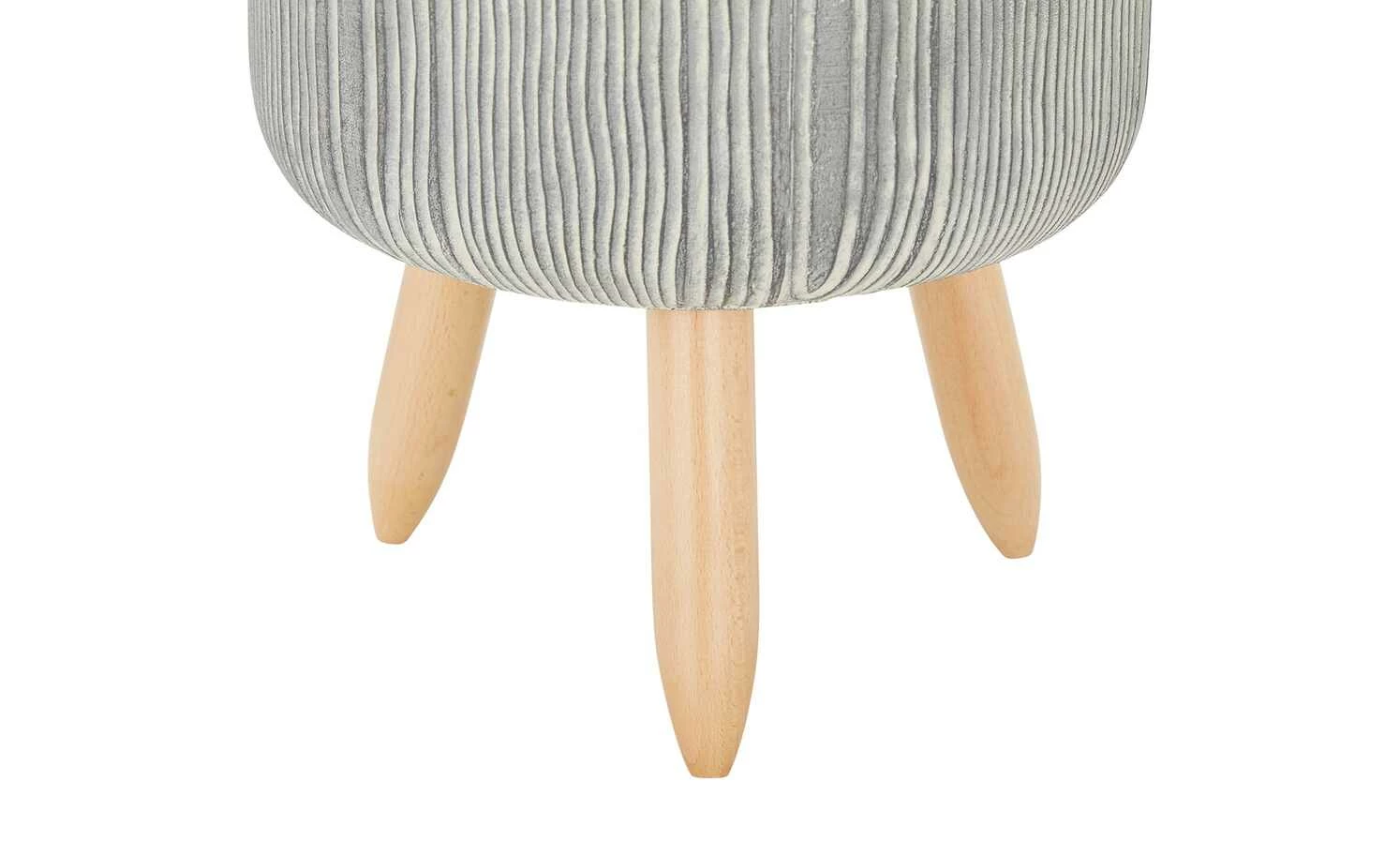 Übertopf auf Holzbeinen, 2er Set | Hellgrau/ holzfarben 2 Übertopf auf Holzbeinen, 2er Set | Hellgrau/ holzfarben – Bild 2