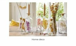 Deko Flasche mit Trockenblumen