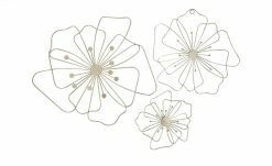 Wanddekoration Blume, 3er Set