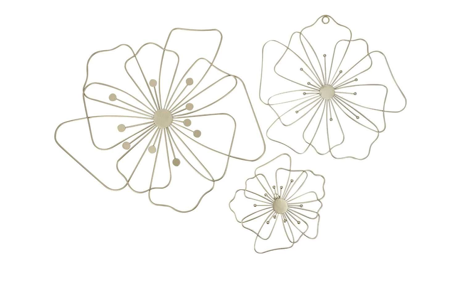 Wanddekoration Blume, 3er Set 1 Wanddekoration Blume, 3er Set