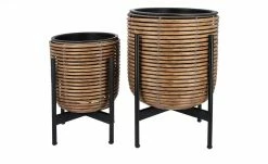 Übertopf auf Metallgestell, 2er Set