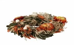 Trockenblumenkranz | Orange / Braun / Grün -Accessoires Verkäufe 597372 2 202202011247